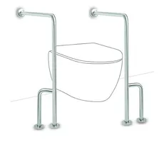 دستگیره استیل پایه دار توالت فرنگی 